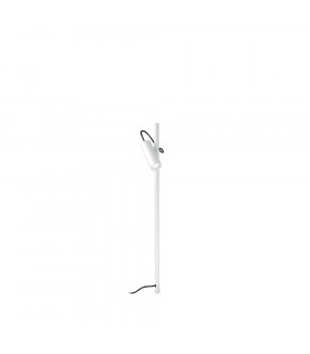 Paletto da giardino Hub Metallo, alluminio bianco 1 lampadina 74,5 cm