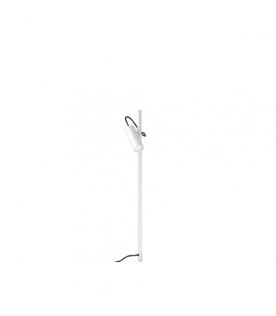 Borne de jardin Hub Métal,aluminium blanc 1 ampoule 74,5cm