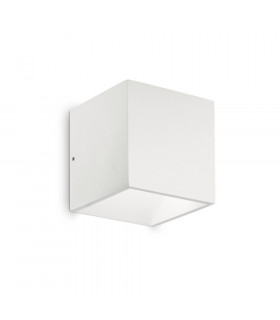 Aplique de jardín Rubik Metal aluminio blanco 1 bombilla 10cm