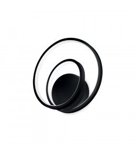 Integrated LED wall light Oz Metal, plastic Black 1 bulb 30cm