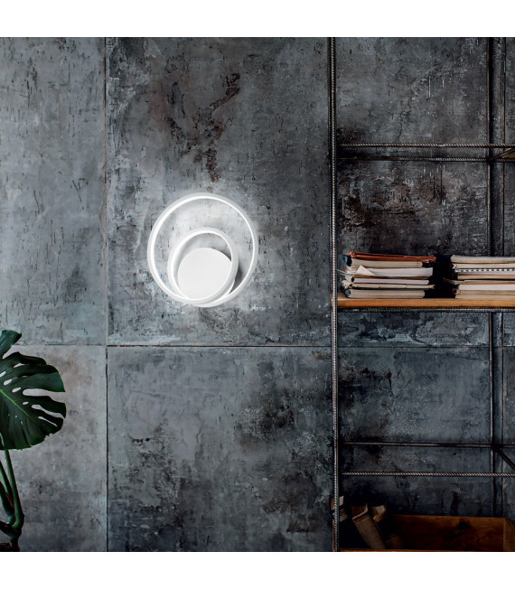 Integrated LED wall light Oz Metal, plastic Black 1 bulb 30cm