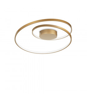 Plafonnier LED intégré Oz Métal,plastique Or 1 ampoule 18cm