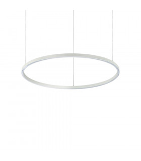Sospensione LED integrata Oracle 1 lampadina Metallo, alluminio, plastica bianca