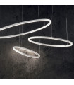 Oracle integrated LED suspension 1 bulb Metal, aluminium, white plastic