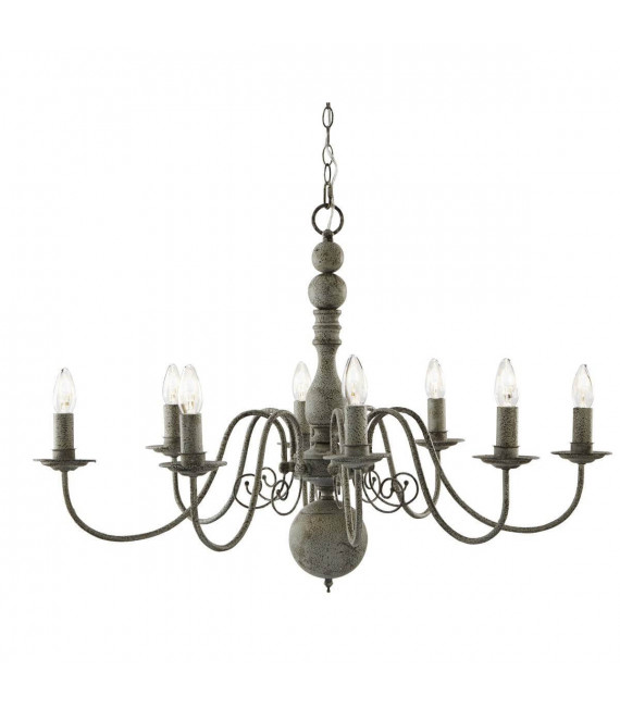 plafonnier ventilateur vintage 2 ampoules e27 max 60w brun patiné