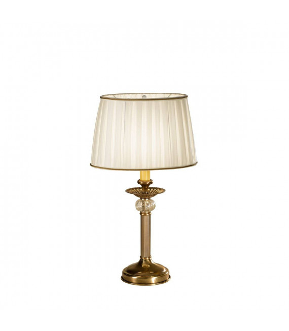 Klassische Tischlampe ASCOT Antik Messing 1 Glühbirne