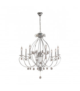 Klassischer Kerzenhalter CARAT Chrom 8 Glühbirnen