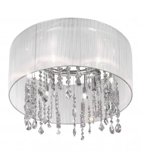Candelabro de cristal PARALUME cromo 6 bombillas