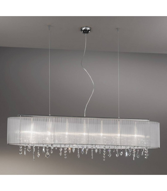Suspension en cristal PARALUME chrome 7 ampoules