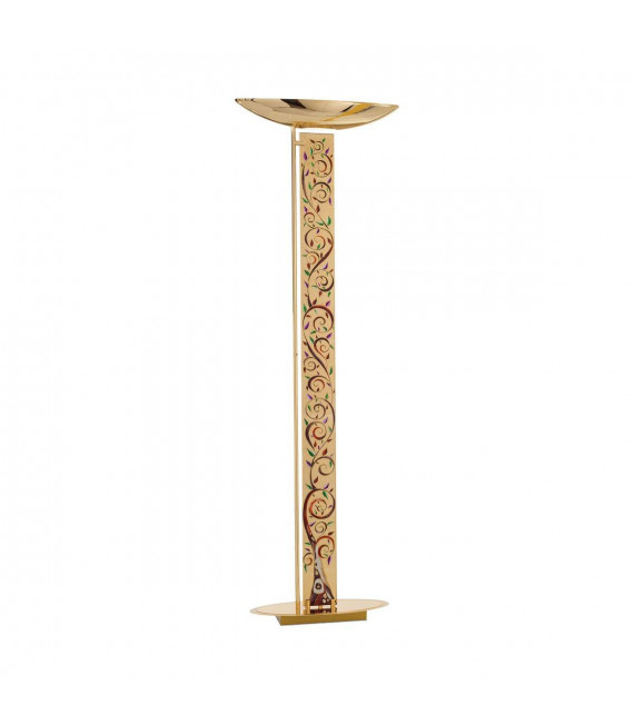 Design Stehleuchte DELPHI Gold 24 Karat 2 Glühbirnen