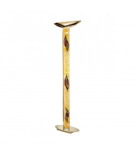 Lampada da terra design DELPHI Gold 24 carati 2 lampadine