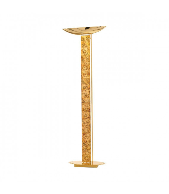 Lampada da terra design DELPHI Gold 24 carati 2 lampadine
