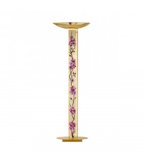 Lámpara de pie de diseño DELPHI Gold 24 quilates 2 bombillas
