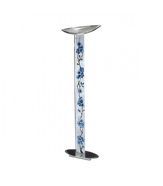 Lampadaire design DELPHI chrome 2 ampoules