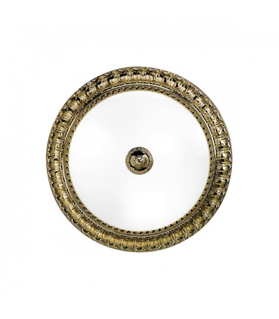 Plafonnier classique MILADY laiton antique 3 ampoules