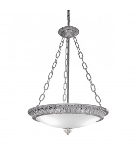 Klassische MILADY Chrom Pendelleuchte 3 Lampen