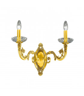 Applique classica CONTARINI 24 carati oro 2 lampadine