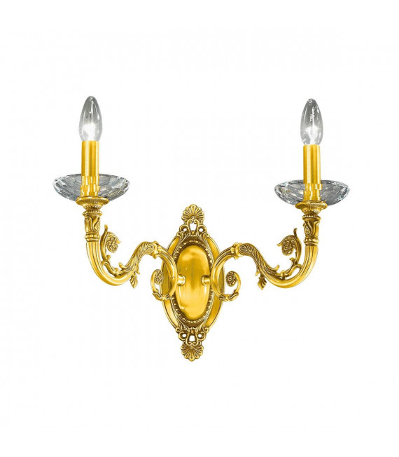 Applique murale classique CONTARINI Or 24 Carats 2 ampoules