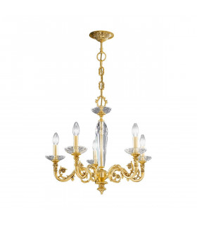 Lampadario classico CONTARINI oro francese 5 lampadine