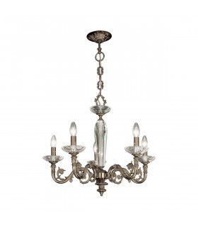 Lampadario classico CONTARINI ottone antico 5 lampadine