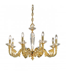 Chandelier classique CONTARINI or Français 8 ampoules