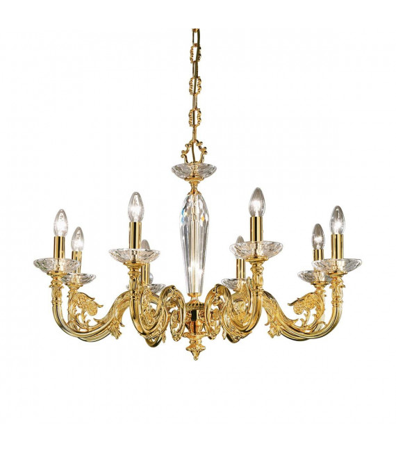 Candeliere classico CONTARINI oro francese 8 lampadine