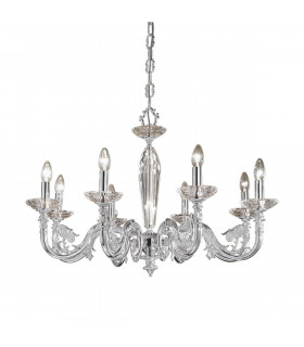Candeliere classico CONTARINI cromato 8 lampadine