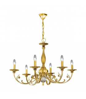 Candeliere classico PISANI in oro francese 6 lampadine