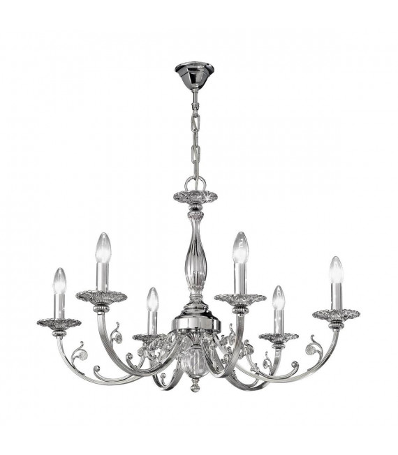 Candeliere classico PISANI cromato 6 lampadine