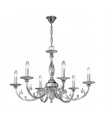 Chandelier classique PISANI chrome 6 ampoules