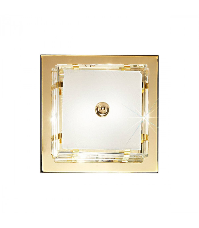 Lámpara de techo 2 focos ONTARIO Oro 24k