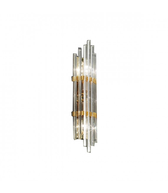 Applique murale en cristal ONTARIO Or 24 Carats 2 ampoules