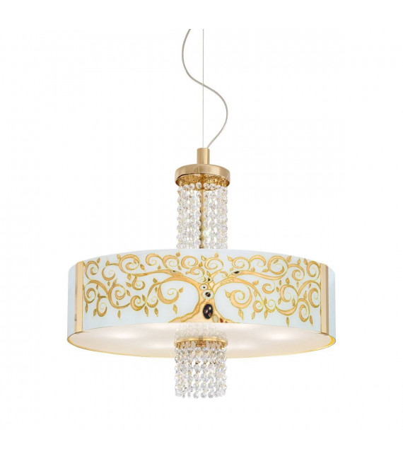 Lampada a sospensione design EMOZIONE 24 carati in oro 6 lampadine