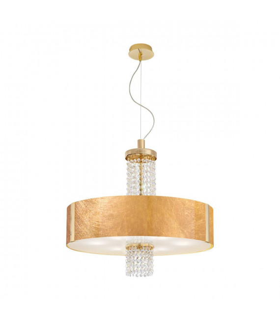 Plafoniera design EMOZIONE 24 carati oro 6 lampadine