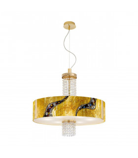 Design Pendelleuchte EMOZIONE 24 Karat Gold 6 Glühbirnen