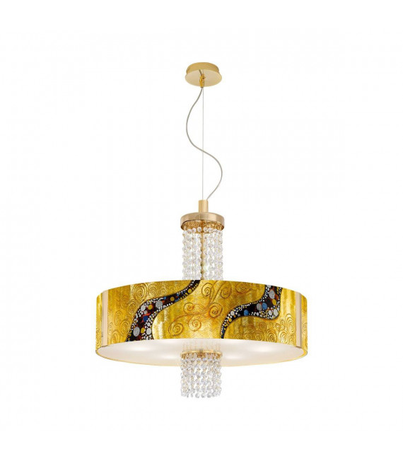 Design Pendelleuchte EMOZIONE 24 Karat Gold 6 Glühbirnen