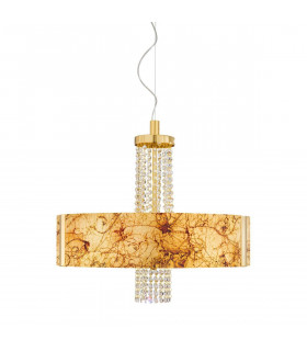 Design Pendelleuchte EMOZIONE 24 Karat Gold 6 Glühbirnen