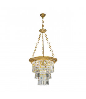 Chandelier classique MILORD CRYSTAL or Français 4 ampoules