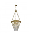 Chandelier classique MILORD CRYSTAL laiton antique 4 ampoules
