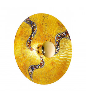 Applique di design LUNA 24 carati oro 1 lampadina