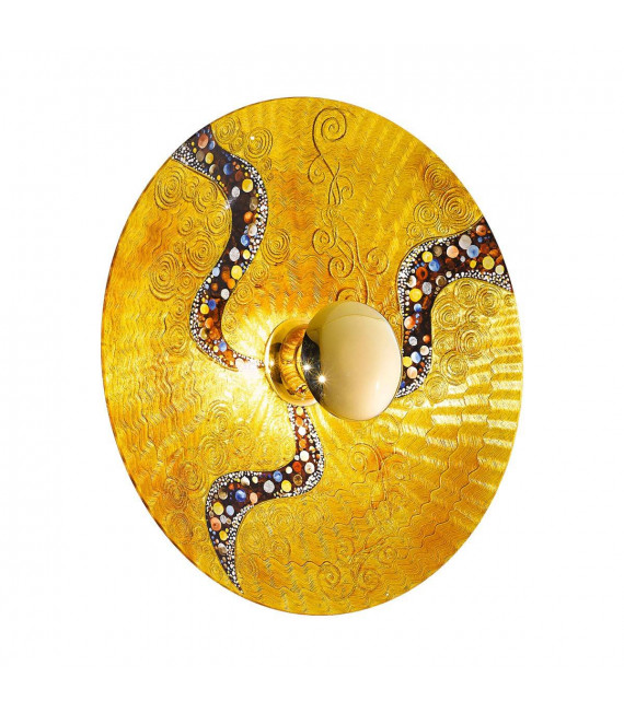 Applique di design LUNA 24 carati oro 1 lampadina