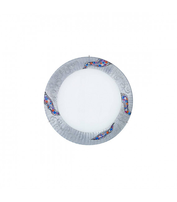 Plafón de diseño SERENA cromo 2 bombillas