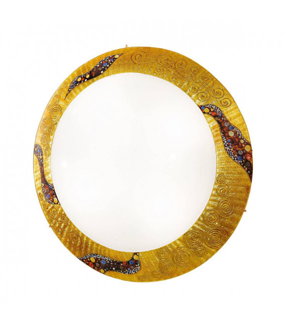 Plafón de diseño SERENA Gold 24 quilates 4 bombillas