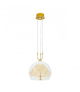 Design Pendelleuchte LUNA 24 Karat Gold 1 + 1 Glühbirnen