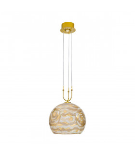 Design Pendelleuchte LUNA 24 Karat Gold 1 + 1 Glühbirnen