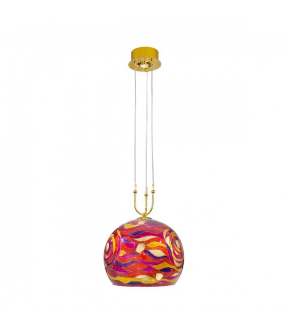 Design Pendelleuchte LUNA 24 Karat Gold 1 + 1 Glühbirnen