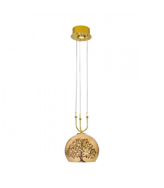 Lámpara colgante de diseño LUNA 24 quilates Oro 1 + 1 bombillas