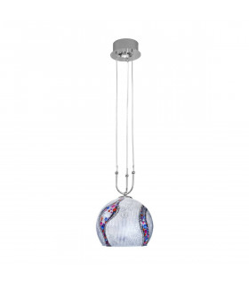 Design Pendelleuchte LUNA Chrom 1 + 1 Glühbirnen