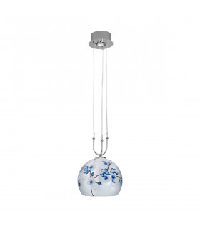 Lámpara colgante de diseño LUNA cromo 1 + 1 bombillas