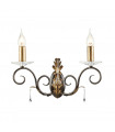 plafonnier ventilateur vintage 2 ampoules e27 max 60w brun patiné